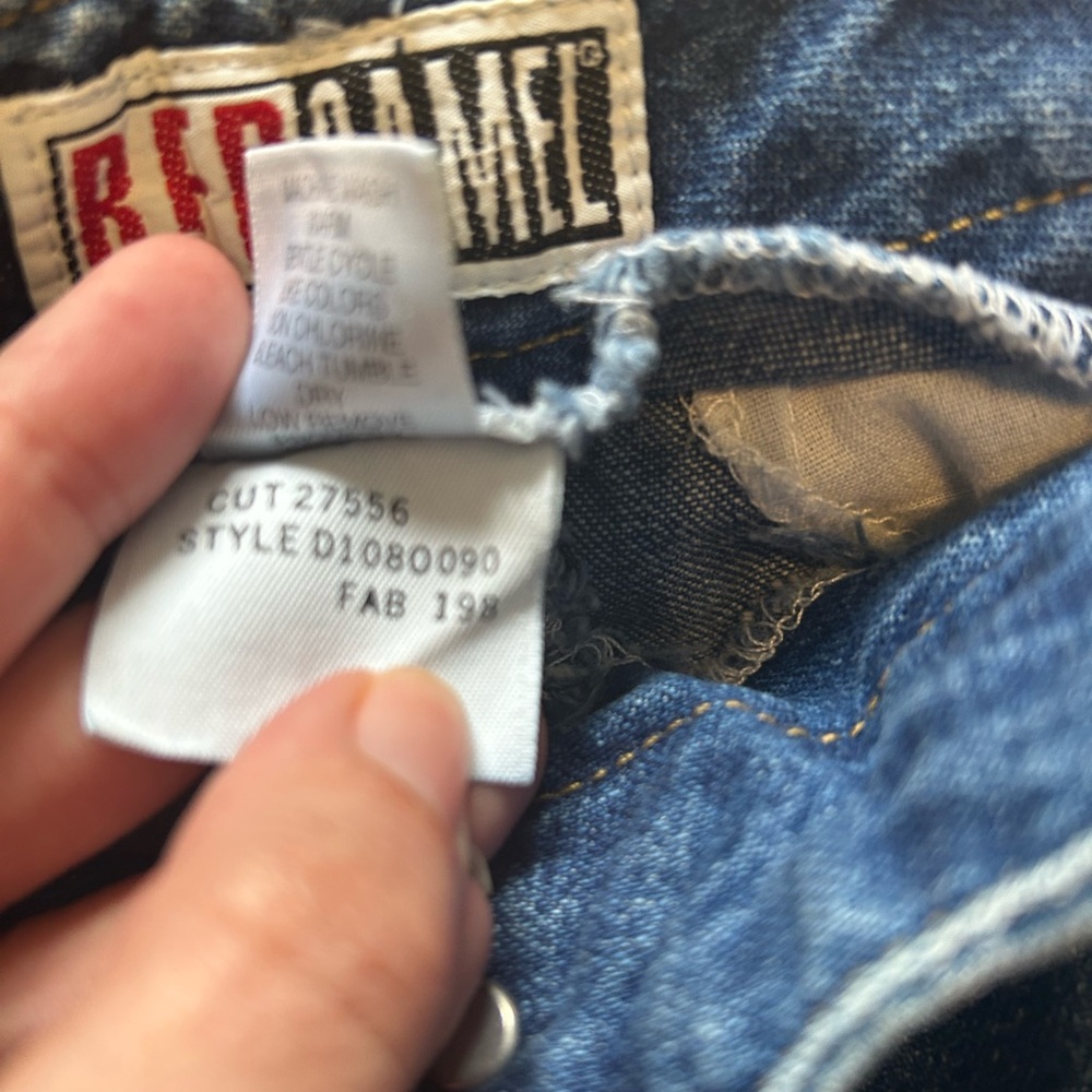 Red Camel Vintage Button Down Midi Denim Skirt Si… - image 4